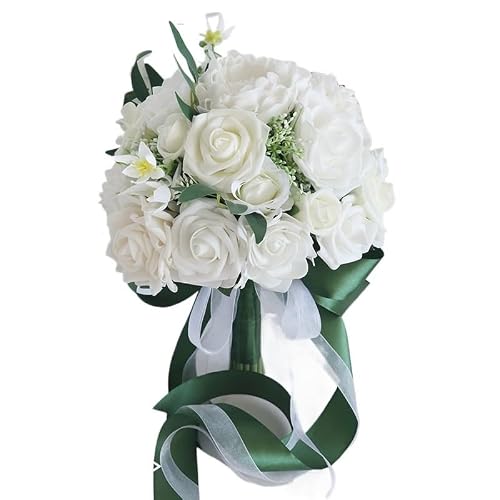 HUFFA Elegant Wedding Bride's Bouquet - Stunning Floral Arrangement for Home Decoration(Color2)