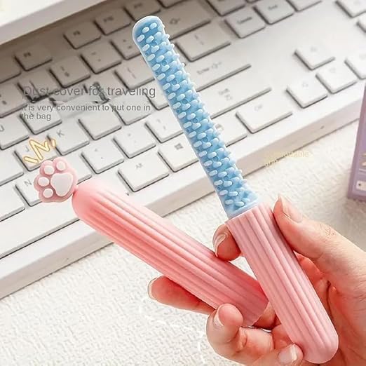 TARTAMYA Hair Comb, Portable Travel Lovely Decorative Cartoon Hair Comb With Cover, Easy To Carry For Travelling, Multicolour, 1 Pcs 3