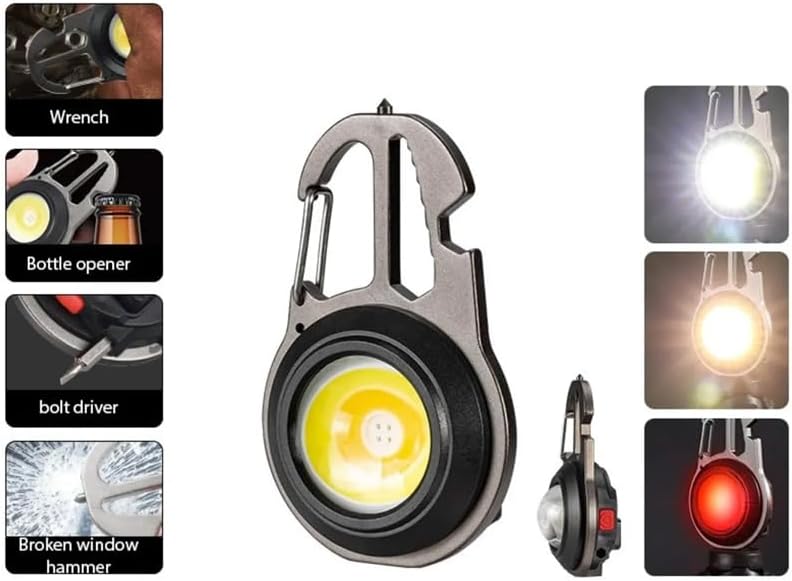 Aksesuarcı Anahtarlıklı Çok Fonksiyonlu Acil Durum Işığı, Flash, Tornavida, Kamp,Doğa, Outdoor, Deprem, Çalışma - Görsel 2