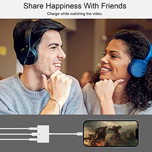 Usb C To 3.5Mm Headphone Adapter,3 In 1 Dual Headphone Audio Jack Splitter With Pd Fast Charging Port For Samsung Galaxy S22 S21 S20 S10 S9,2018 Ipad Pro,Google Pixel 4,Htc,Huawei Etc (White) #TOP5