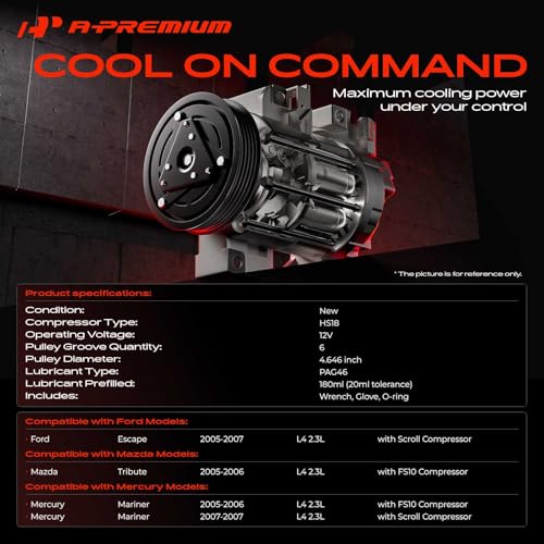 A-Premium Air Conditioner AC Compressor with Clutch by A-Premium - Used condition - Image 2