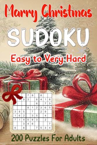 Sudoku Merry Christmas: 200 Puzzles For Adults Easy to Very Hard