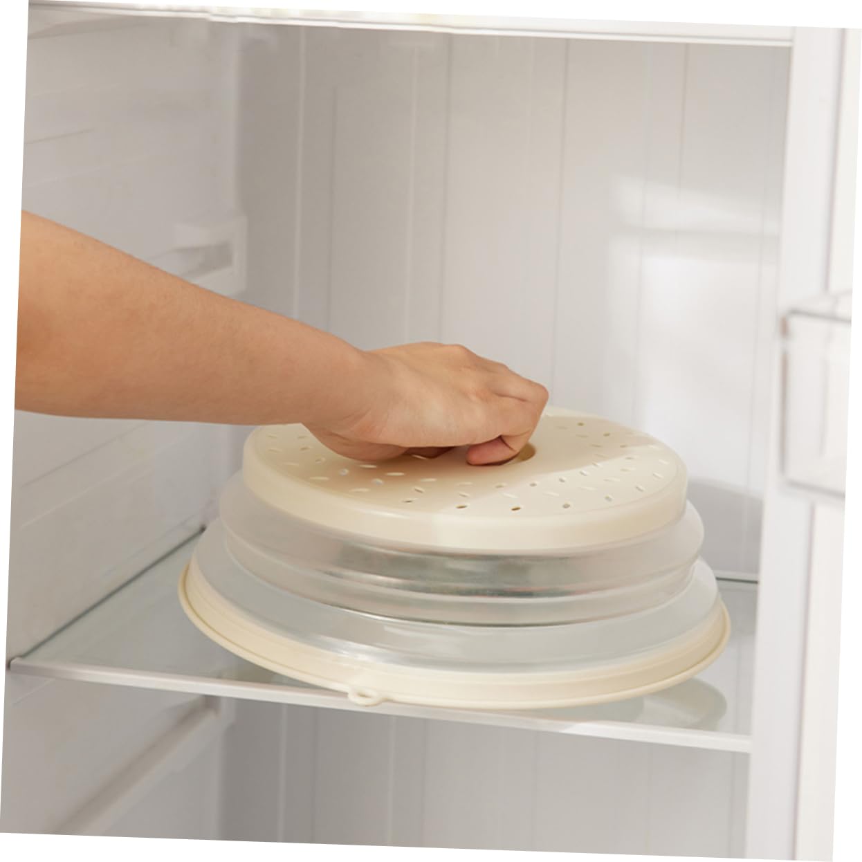 4 Fundas para Microondas Cubierta de Comida Antisalpicaduras Reutilizables para Cocina Color Aleatorio
