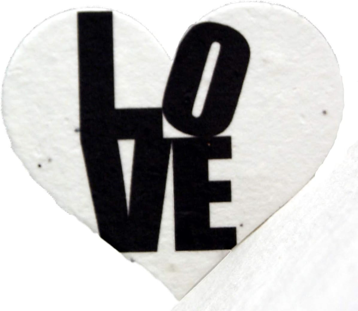 Of The Earth Handmade Paper - Wildflower Seed Paper Small Heart Tags - Calligraphy Variations - 1.75" X 1.5" - Set of 50 (Plant Me 14s Green Lotka)