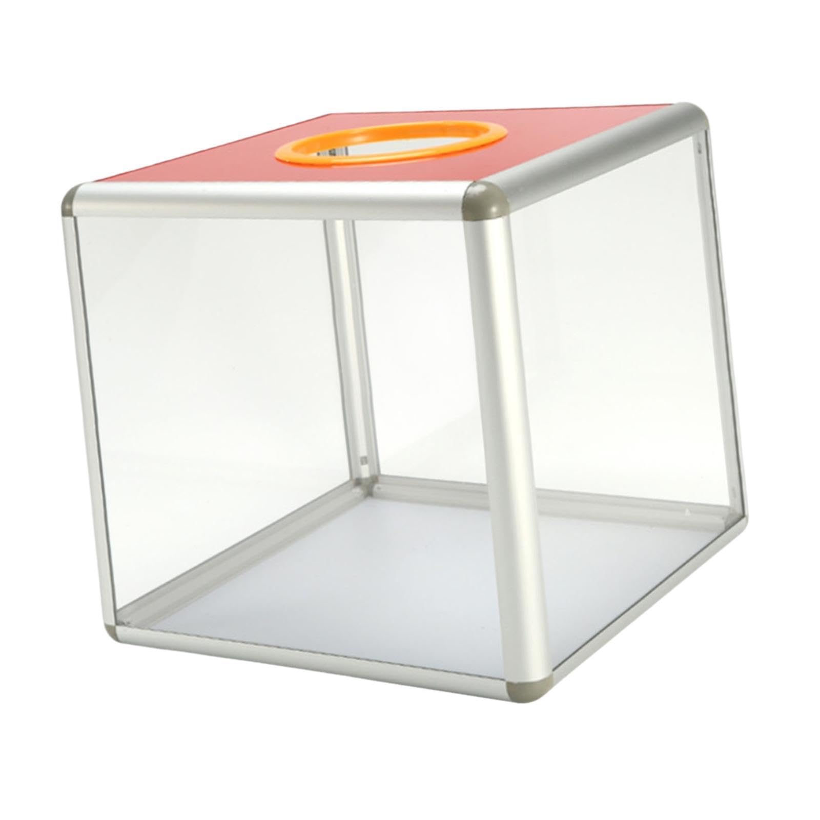 AUYXSSZ Raffle Ball Game Box Desk Storage Bins Party Versatile Storage Offers for Creative Ways To Organize Games At Celebrations Transparent Lotterys Box Draw Raffle Prop, Transparent, Small