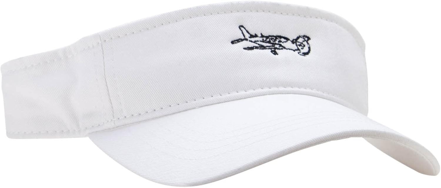 e4Hats.com Private Jet Embroidered Brushed Sports Visor