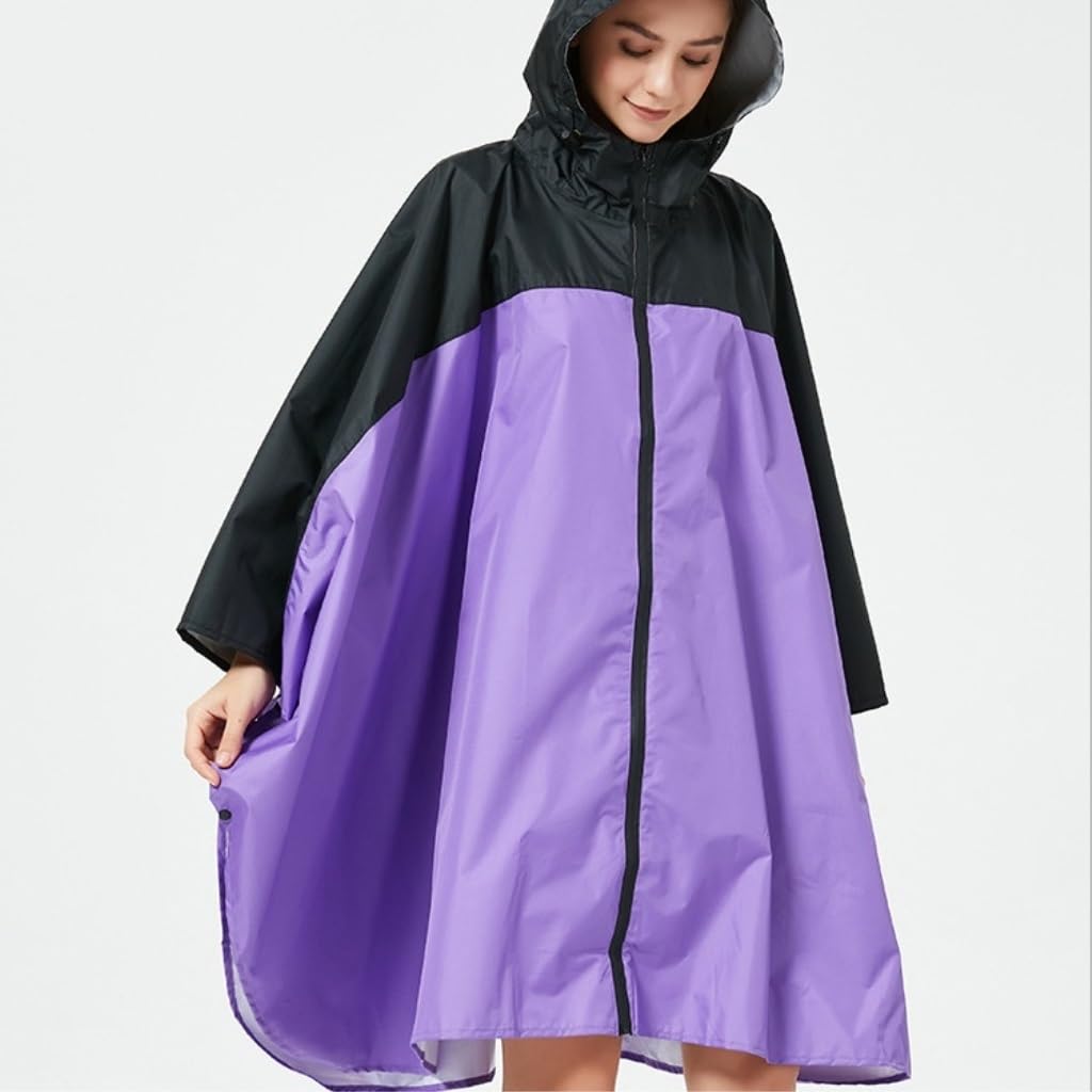 Poncho Pioggia Poncho Impermeabile Poncho Da Donna Con Mantello Impiombato, Impermeabile, Zaino Allentato, Escursionismo All'aperto, Pesca, Giacca A Vento Cappotto di Pioggia Poncho Antipioggia ( Colo