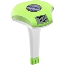 BALDR Pool Thermometer Floating Easy Read, Solar powerd with LCD Large Digital Display, IPX-8 Waterproof Swimming Pool Thermometer, Say Goodbye to Battery Replacement, Gauge for Ice Bath, Hot Tubs