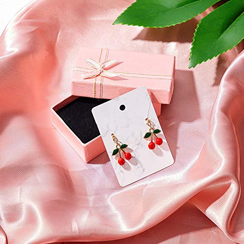 800 Pieces Marble Design Earring Card Display Holder Set, Include 200 Marble Display Card In 4 Color 200 Self-Seal Bags 400 Earring Backs For Jewelry Display Packing (White, Black, Pink, Purple) #TOP4