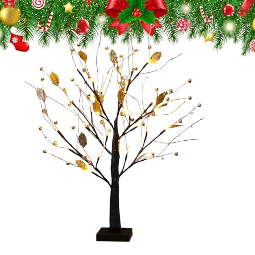 Lámpara De Mesa Para Dormitorio,Lámpara LED Árbol Luminoso 24 Ramas,Árbol Centelleante De Bayas En Flor | Para Navidad Acción de Gracias Boda Hogar Mesa Cocina Escritorio Sala de Estar Interior Fiesta