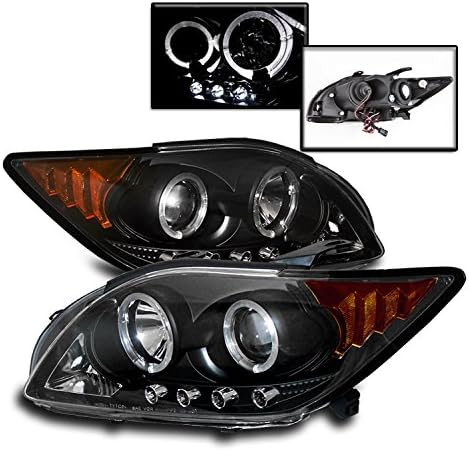 For 2005-2007 Scion tC Dual Halo LED Projector Headlight Lamp Black Base Spec Coupe