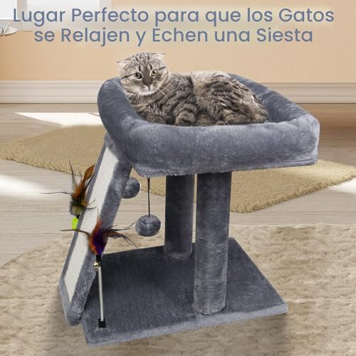 TWDEPART Cat Tree Tower with Cat Scratching Post for — bottom and base construction detail