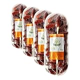 El Nogal Frutas Deshidratadas Dátiles con Hueso Bandeja 250 g (Paquete de 4)
