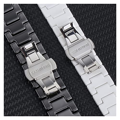 Bracelet montre connecté céramique noire sangle 14mm avec outils