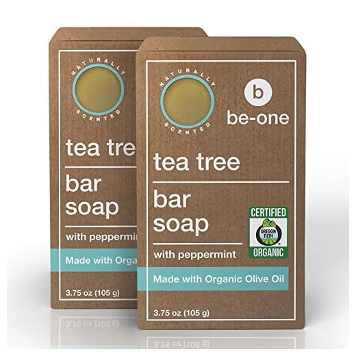 Sabonete em barra orgânico certificado da Be-One – pacote com 2 – barras de 106 g – vegano – sem parabenos e sulfatos – pele sensível – coceira – acne – eczema – totalmente natural – para homens e