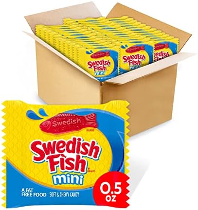 SWEDISH FISH Mini Soft & Chewy Candy, 144 Snack Packs (6 Bags)