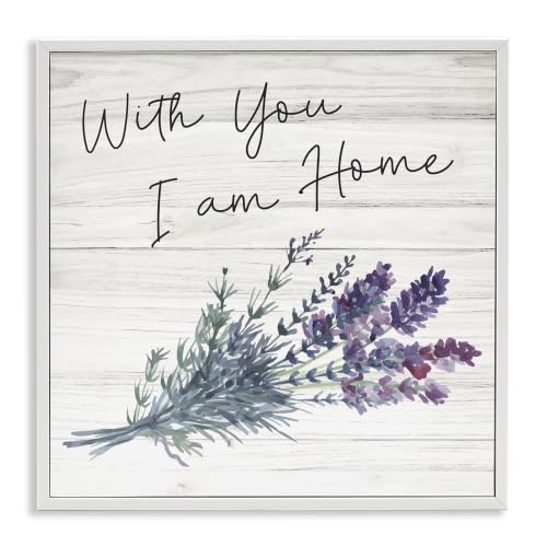 With You I'm Home Inspirational Family, 24 x 24 Inch Framed Giclée Print