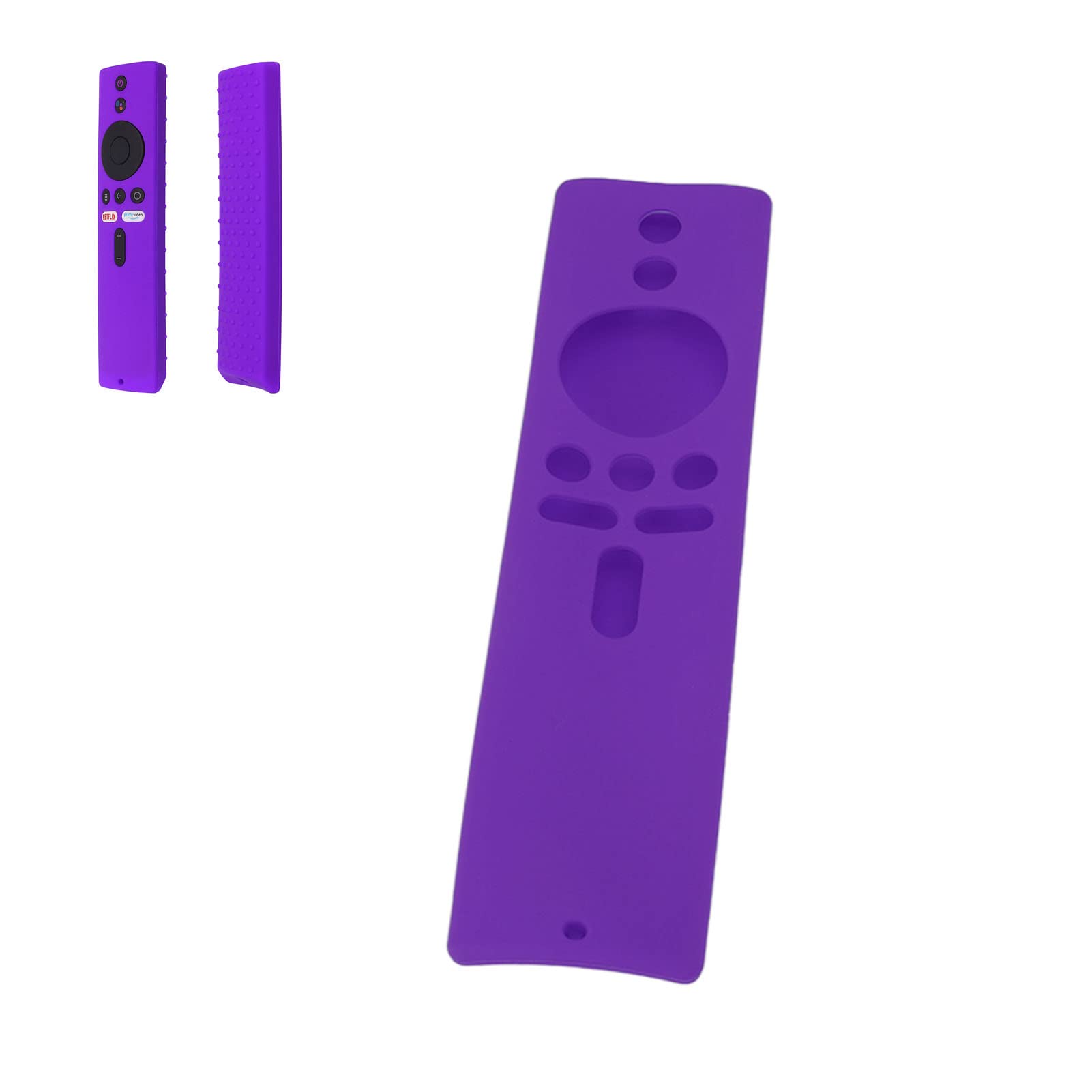 Custodia Protettiva per Telecomando Antiscivolo Custodia in Silicone Mi Box S 4K Mi TV Stick Resistente Antiurto Facile da Installare per la Famiglia (Set viola)
