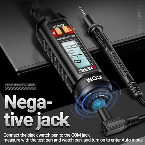 Image of 4000 Counts Pen Type Digital Multimeter, Voltage Tester with Non-Contact Auto-Ranging Recording and Monitoring Data, Resistance, Capacitance, Diode, Frequency, NCV, AC /DC Voltage Tester