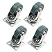 KISNAD Rotelline Ricambio sedie 4pcs Gomma per carichi Pesanti Ruote rotelle rotelle Carrello Mobili Mobili Caster Freno Mobili girevoli universali per Carrello Piattaforma