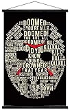 Trends International Friday The 13th - Text Mask Wall Poster, 22.375' x 34', Print and Black Hanger Bundle