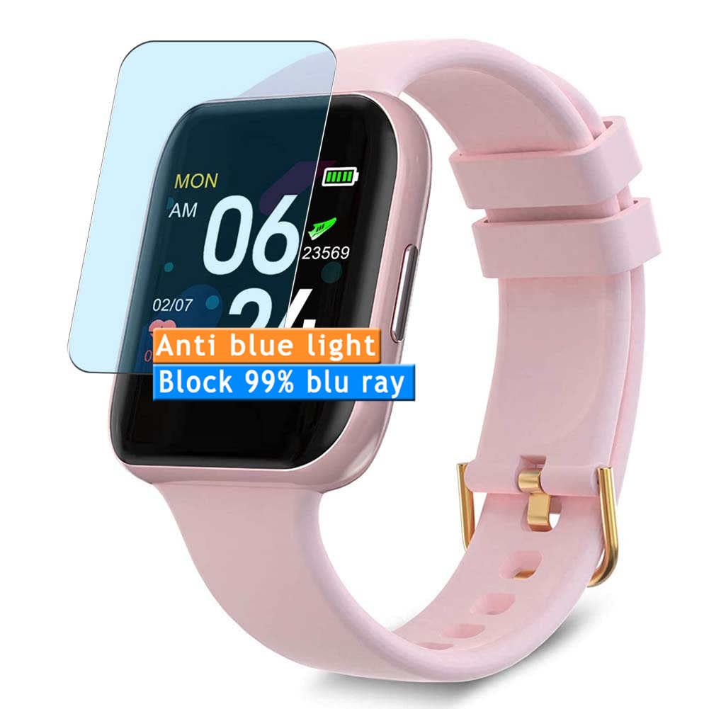 Vaxson 3-Pack Anti Blue Light Screen Protector, compatible with BRIBEJAT W93 1.4" Smartwatch Smart watch, TPU Guard Film Protectors Sticker [NOT Tempered Glass] New