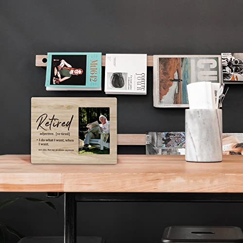 Fondcanyon Retired Definition Picture Photo Frame, Retirement Appreciation Picture Frames, Retirement Gift For Coworkers Boss Women Men Mom Nurses,Farewell Going Away Gifts (4X6 Inch Photo) #TOP1