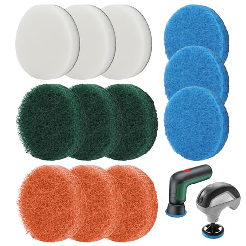 Set di 12 spugne per la pulizia, compatibili con Bosch 6033, Dremel Versa, diversi pad per la pulizia, utensili da cucina, stoviglie e manutenzione delle superfici, morbidi, riutilizzabili, lavabili