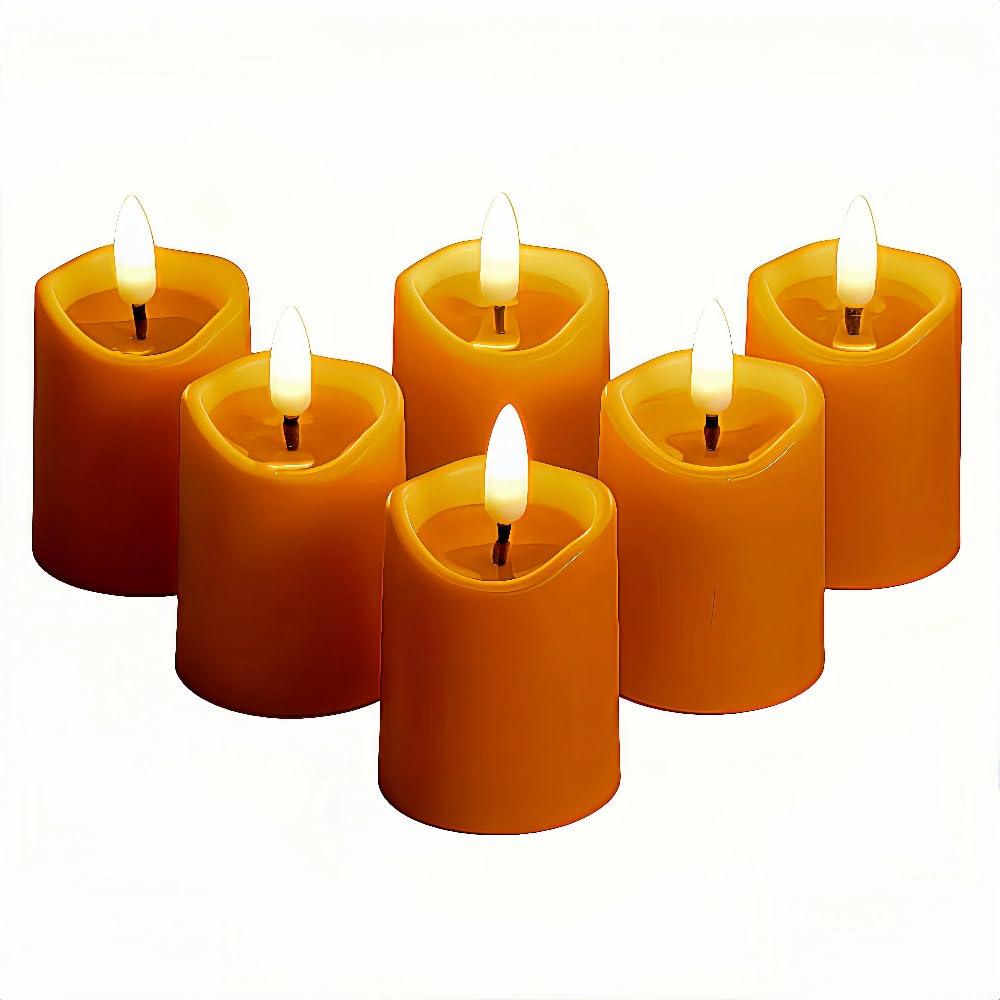 Simplelight Orange Halloween Flameless Votive Candles