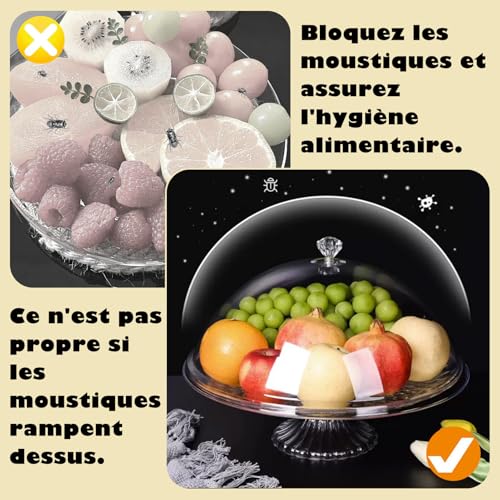 Support à gâteaux avec cloche pour protéger vos buffets de douceurs