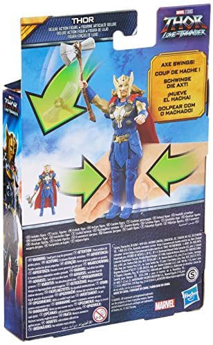 Marvel Studios' Thor: Love And Thunder Thor Toy, 6-Inch-Scale Deluxe Action Figure With Action Feature, Toys For Kids Ages 4 And Up #TOP3
