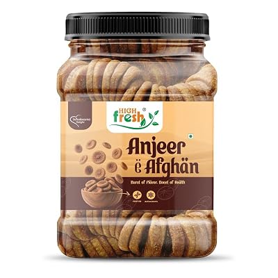 HighFresh Naturally Premium Afghani Anjeer 500gm | Soft Juicy Dried Figs Dry Fruit | No Added Sugar | Rich Source Of Fib