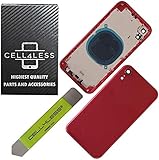 CELL4LESS Midframe Compatible w/iPhone XR Models - No Components or Wireless Charging Pad (Product Red)