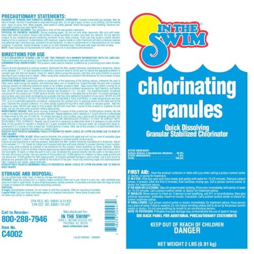 Image of In The Swim Sodium Dichlor Chlorine Shock Granules - 2 Pounds