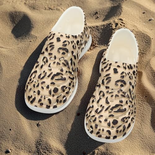Kids Water Shoes for Girls Animal Print Garden Sandals Beach Sneakers, Slip-on Shoes Anti-Slip Quick Dry Soft3