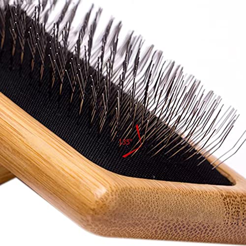 Image of 2 Pieces Wooden Carding Brushes Needle Felting Cleaner Comb with Handle Professional Needle Felting Hand Carders for Spinning and Weaving (S)