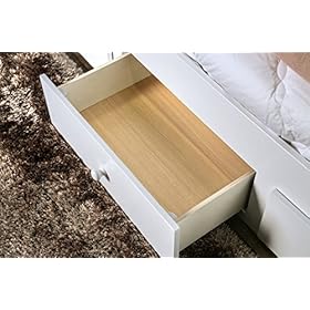 Furniture of America Medina Cottage Style Storage Daybed, White 51LPYl93H6L. SS280