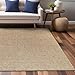 Luul Home Easy Jute Rugs 6x9 Natural Color Living Room Indoor Outdoor Area Rug for Farmhouse Patio and Kitchen Rug High Traffic Washable Easy to Clean Solid Boho Woven Design Outside Carpet (6 x 9)