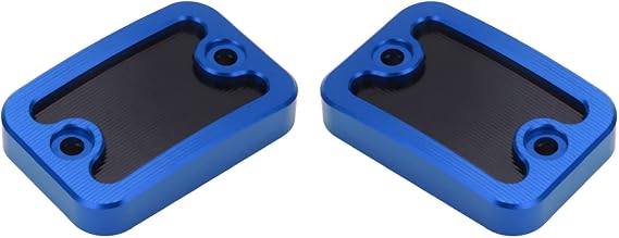 2pcs Billet Aluminum Front Brake Fluid Reservoir Cap Replacement for NMAX155 NMAX125 2015-2020 Black (Blue)