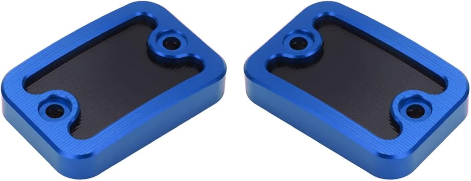 2pcs Billet Aluminum Front Brake Fluid Reservoir Cap Replacement for NMAX155 NMAX125 2015-2020 Black (Blue)