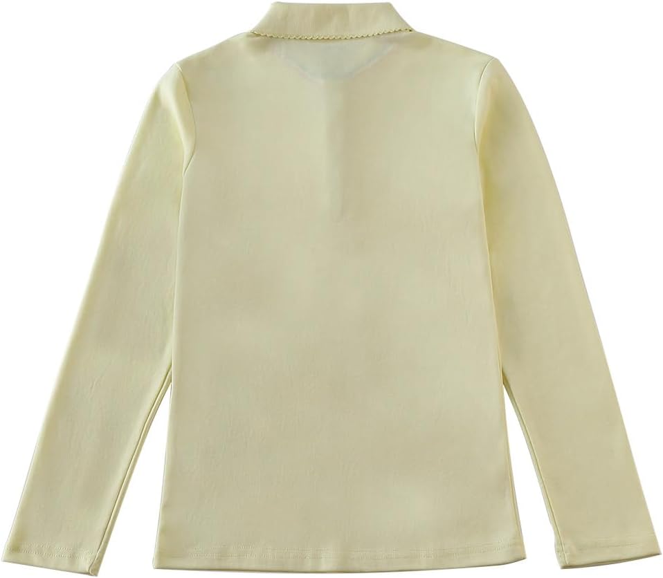 Smith's American Girls' L/S Polo Shirt - Yellow, 2t