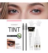 2-In-1 Eyelash & Eyebrow Kit, Professional Black Color Set for Lashes and Brows, Lasting for 6 We...