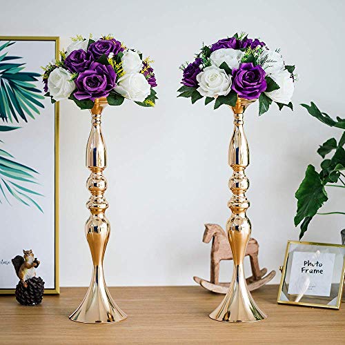 Sziqiqi Gold Vases for Centerpieces Wedding Table Flower Arrangement, 10Pcs by Sziqiqi - Image 3