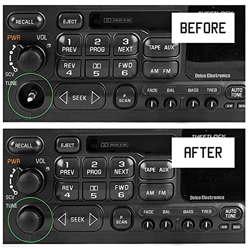 BASIKER Fit for Original Equipment Radio Stereo Control Tuner Knob GMC Chevy Chevrolet Suburban Silverado Tahoe Corvette Yukon Cadillac Escalade Sierra Replacement GM 16195409
