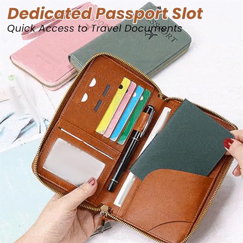 Similarbe Multi-functional RFID Passport Wallet,RFID Passport Holder for Travel,Wallets Cover Case with Anti-Theft Protection (2PCS-D)3