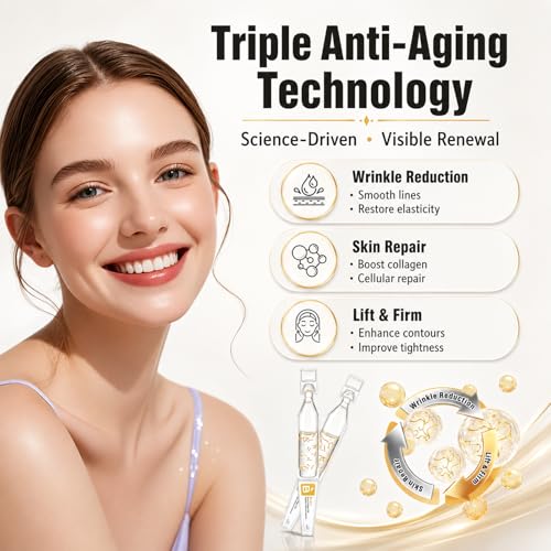 Silk Peptide Intensive Lifting Ampoule, Anti-Aging Hydrating Serum, Multi Peptide, Collagen, Niacinamide, 4D Hyaluronic Acid Serum for Wrinkles & Fine Lines & Radiance 30pcs — view 4