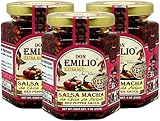 Don Emilio Hot Chili Arbol Salsa Macha - Premium 9 oz Jar | Artisanal Mexican Gourmet Topping, Crunchy Red Pepper Chili Oil (Single Unit 9 oz)