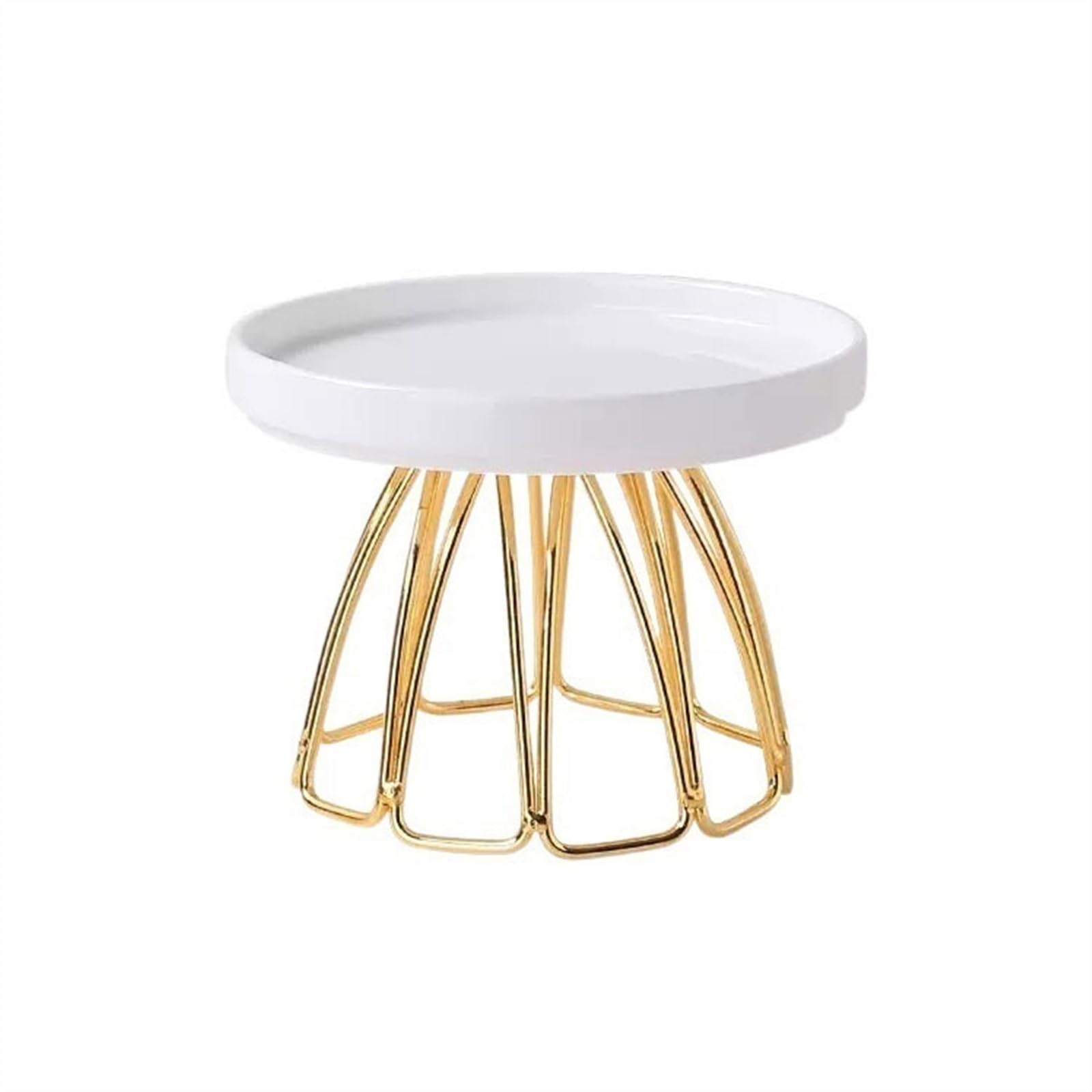 XYJIAOU2026 Cake Rack Exquisite Ceramic High Cake Plate Dim Sum Tray Dessert Table Display Frame Cupcake Rack(White,Small)