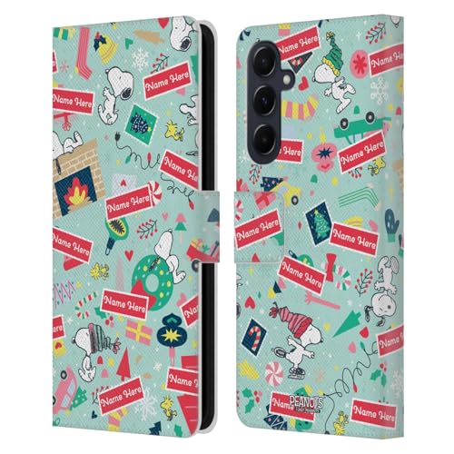 Coque Samsung Galaxy A55 5G Peanuts étui cuir portefeuille personnalisé Noël