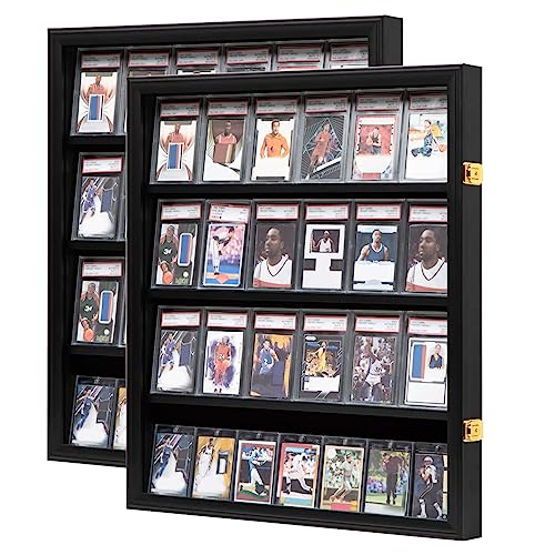 24-card wall mount display case with lockable acrylic door